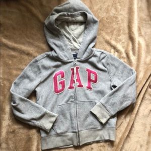 GAP Sequins and fuzzy sweatshirts with hoodie